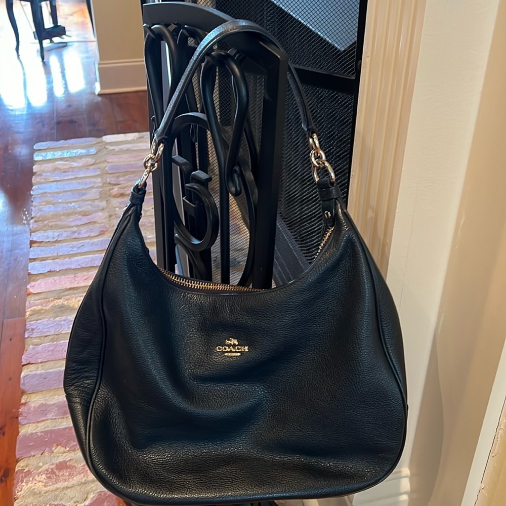 Navy Blue Leather Coach purse